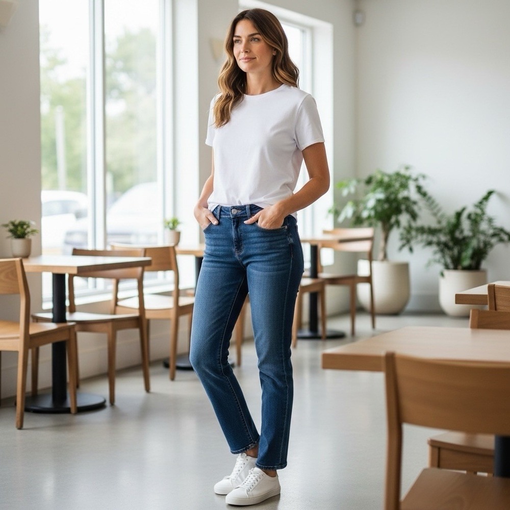 Mott & Bow Women's 30 Boyfriend Jeans‎ Ludlow Whiskered Wash Inseam 29"